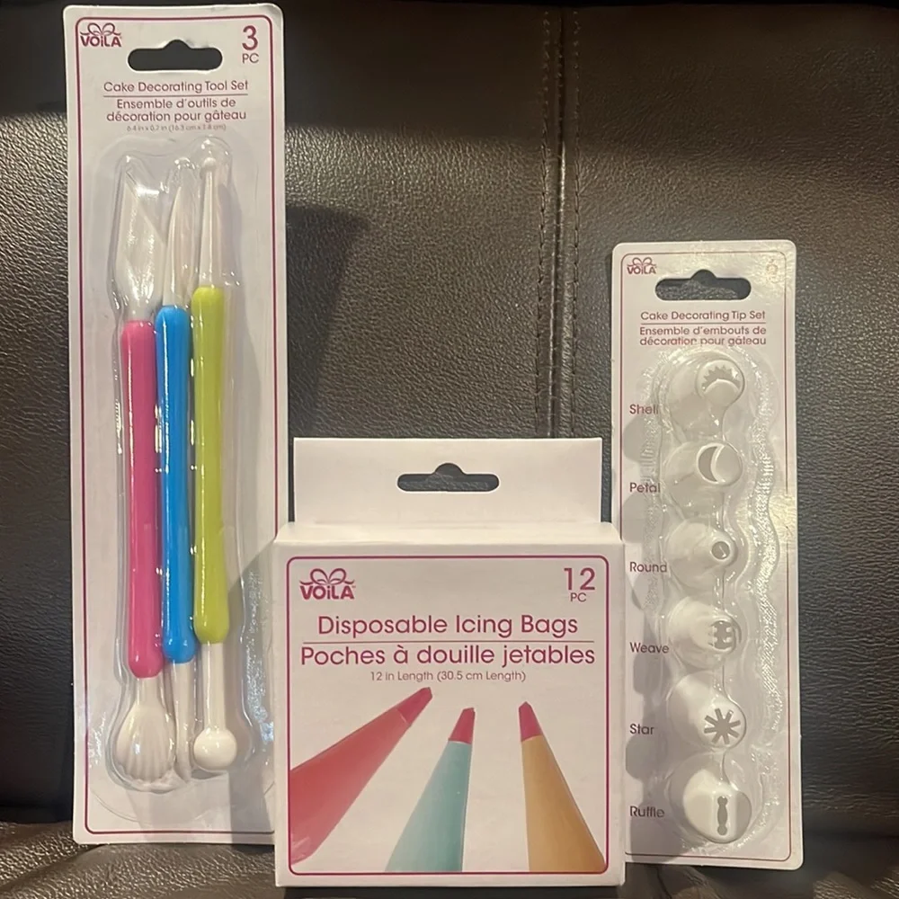 3 Piece Cake Decorating Tool Set:Ball Tools,Pen,Knife,& Needle Tools,Icing Bag - Picture 11 of 11